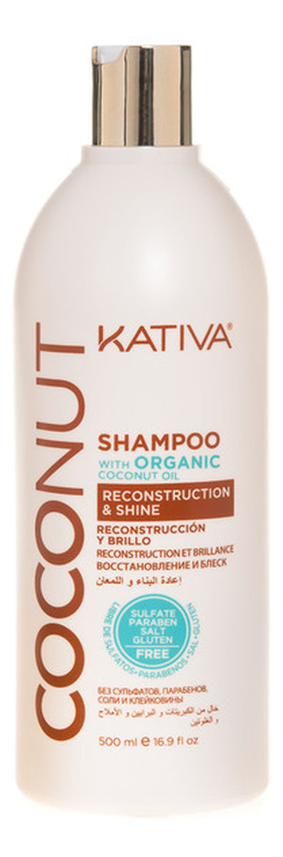 kokosowy szampon do włosów odbudowujący i nadający połysku