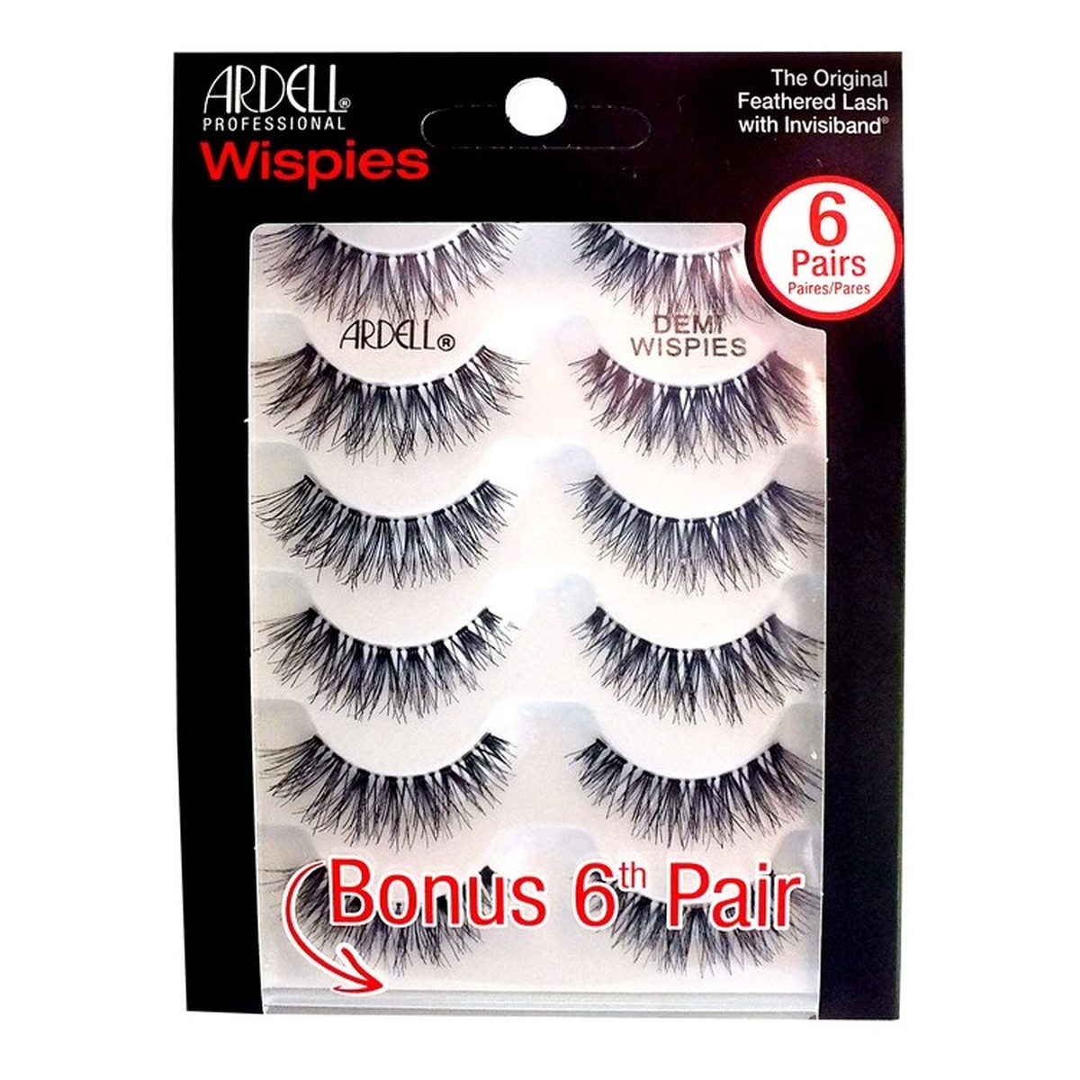 Ardell Demi wispies 6-pack sztuczne rzęsy na pasku 6 par black