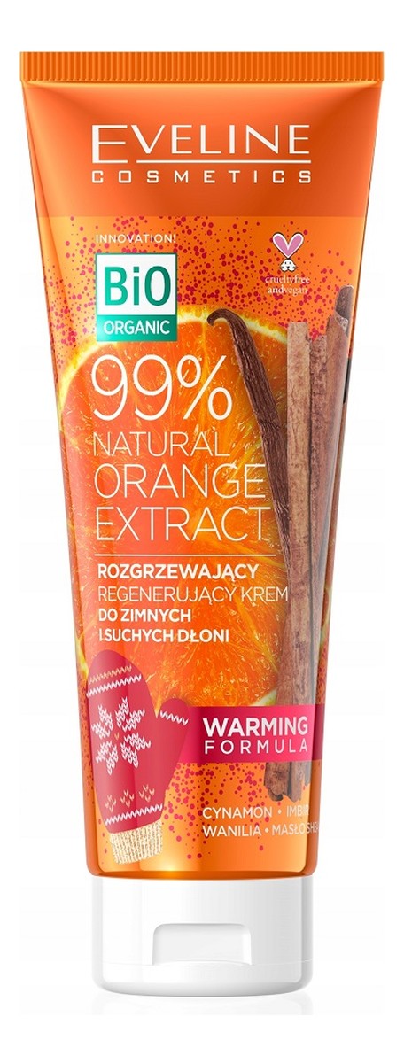 99% Natural Orange Extract Krem rozgrzewający do zimnych i suchych dłoni