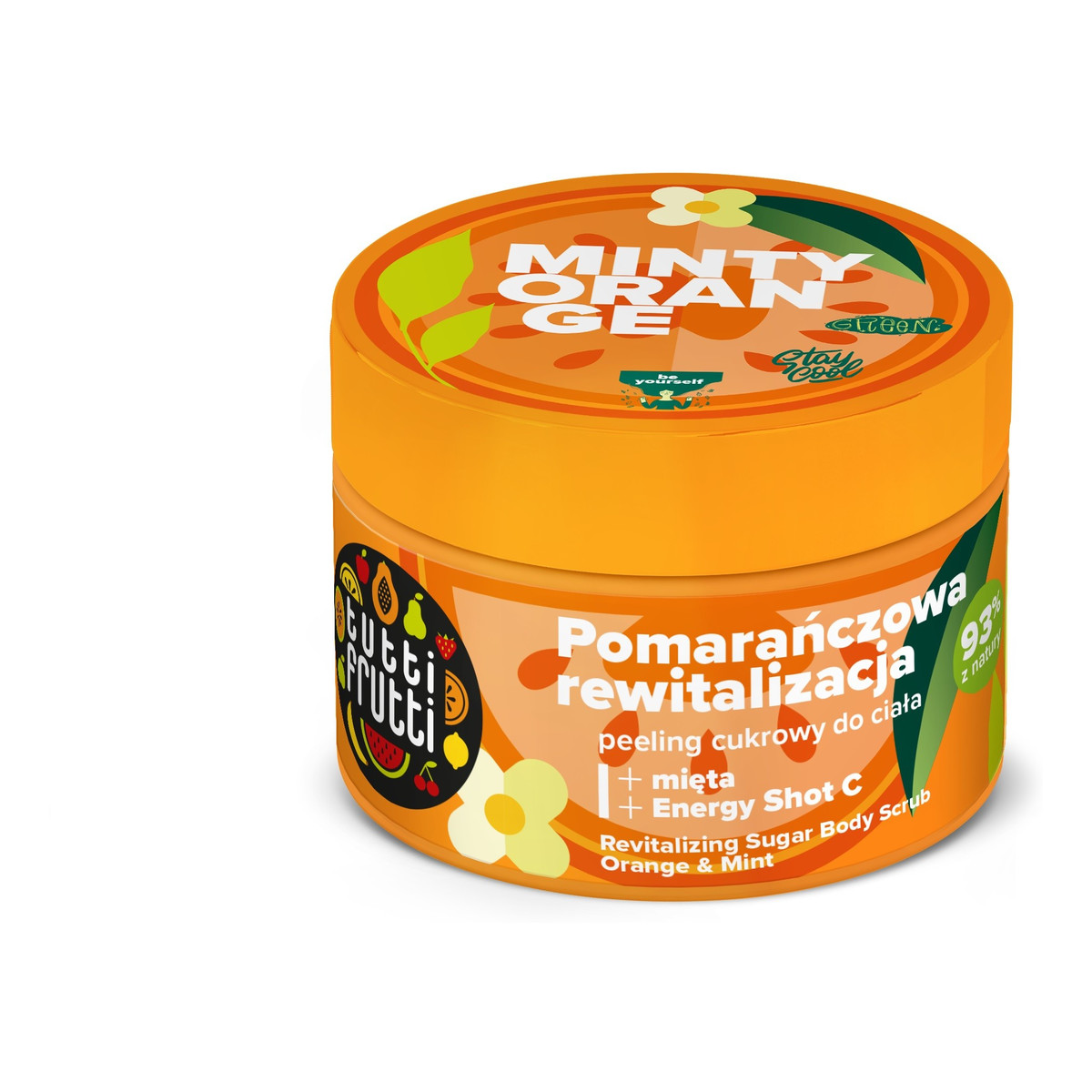 Farmona Tutti Frutti Rewitalizujący Peeling cukrowy do ciała Pomarańcza i Mięta + Energy Shot C 300ml