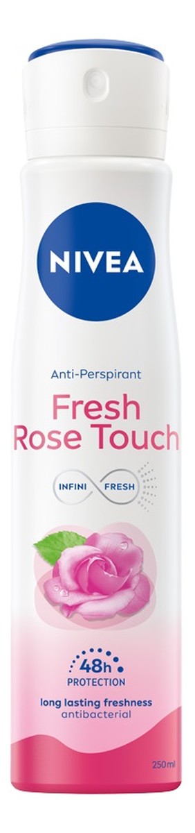 Fresh rose touch antyperspirant spray