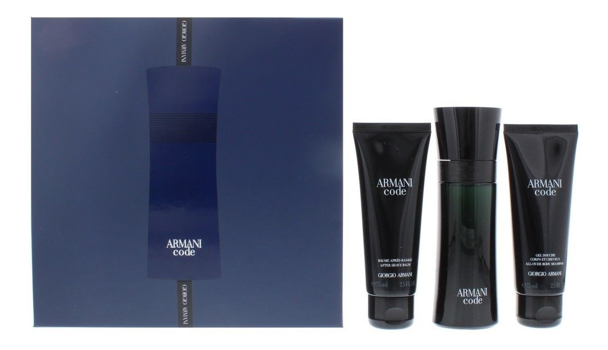 zestaw (woda toaletowa 75ml + żel pod prysznic 75ml + balsam po goleniu 75ml)