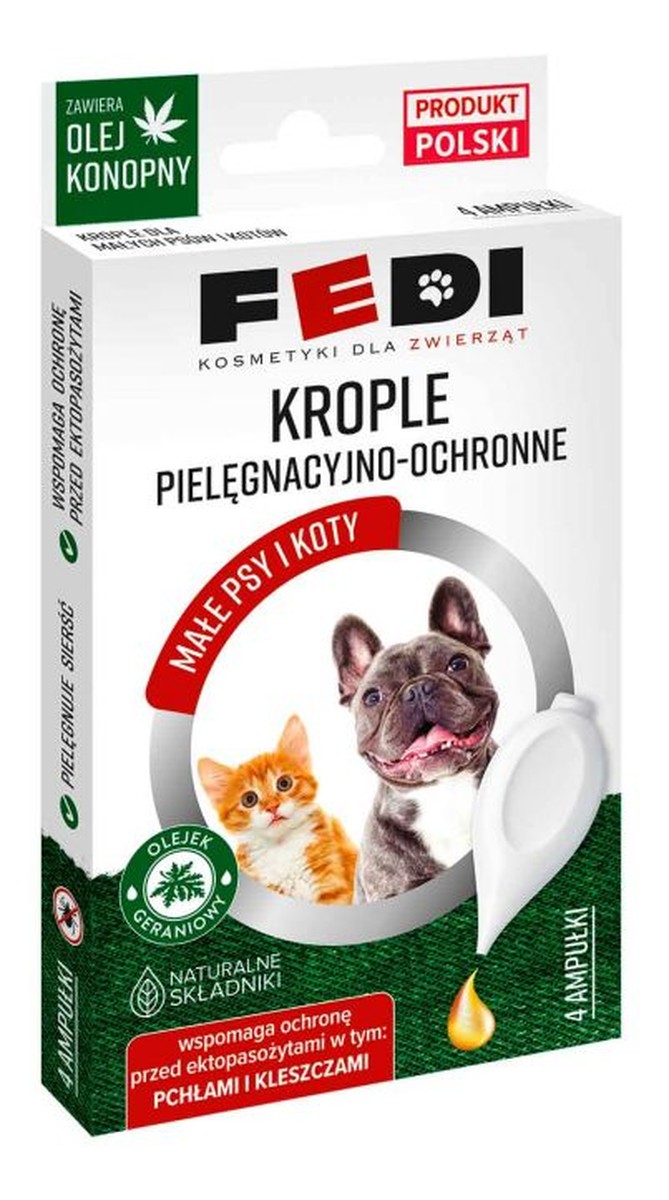 Pielęgnacyjno-ochronne Krople Dla Dla Psów i Kotów