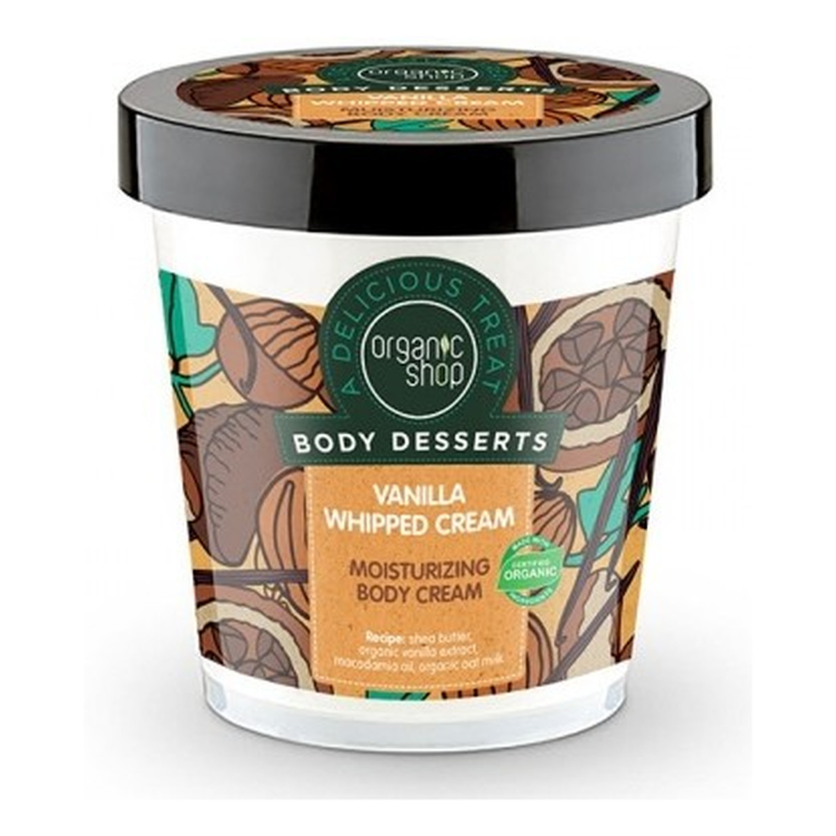 Organic Shop Vaniliowa Śmietanka Body Desserts Nawilżający Krem Do Ciała 450ml