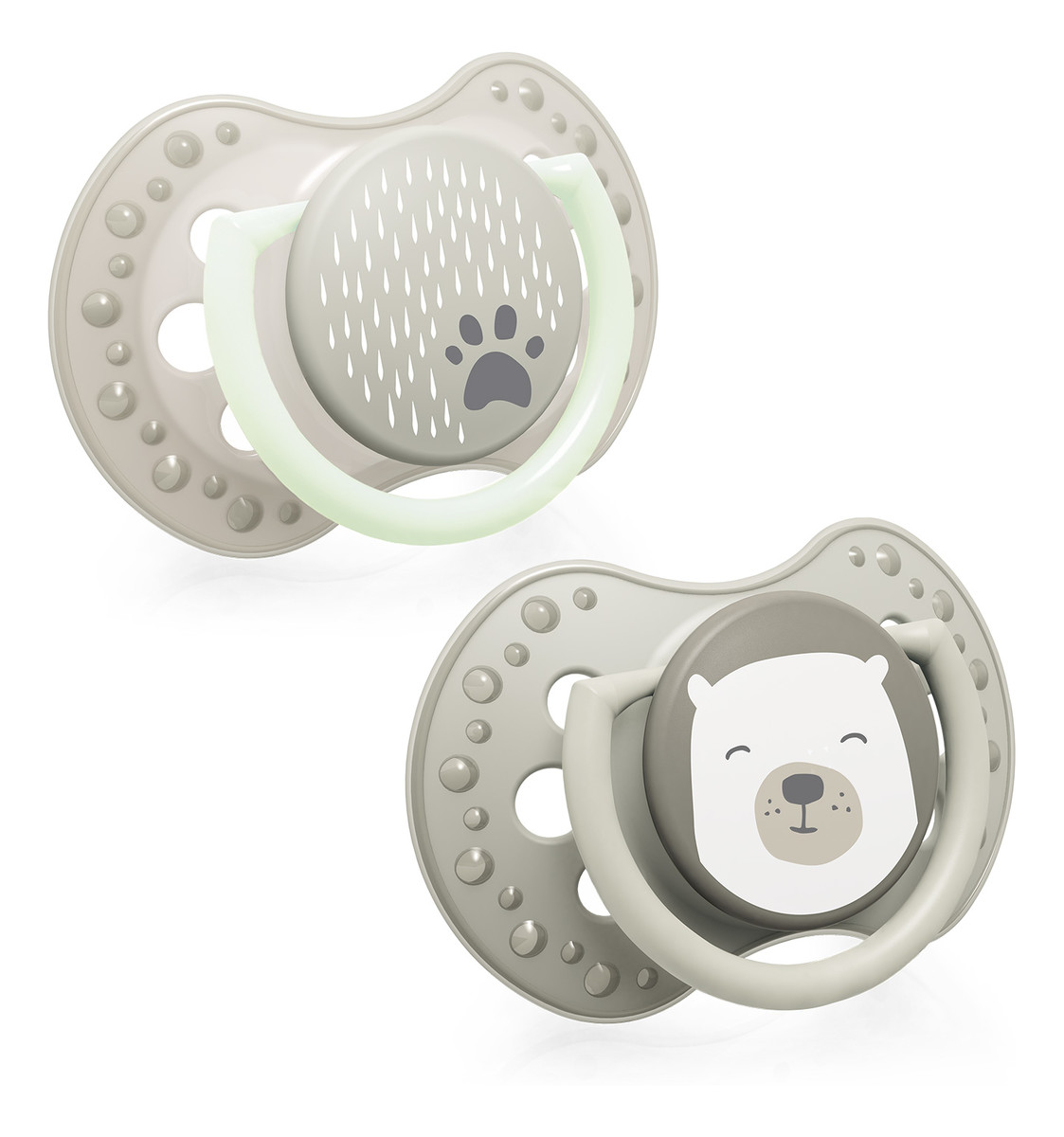 Smoczek silikonowy dynamiczny 0-3m buddy bear 2szt