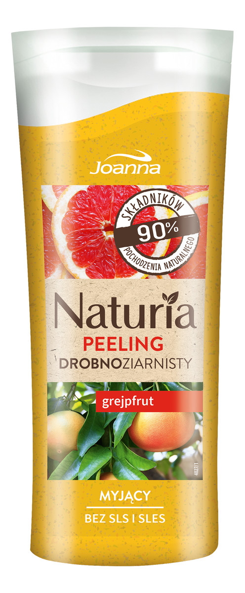 drobnoziarnisty myjący peeling do ciała Grejpfrut