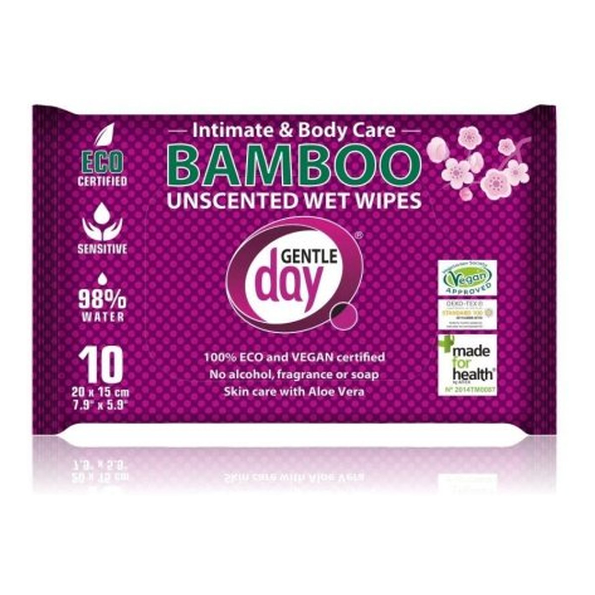 Gentle Day Bamboo intimate wipes chusteczki do higieny intymnej eco 10szt