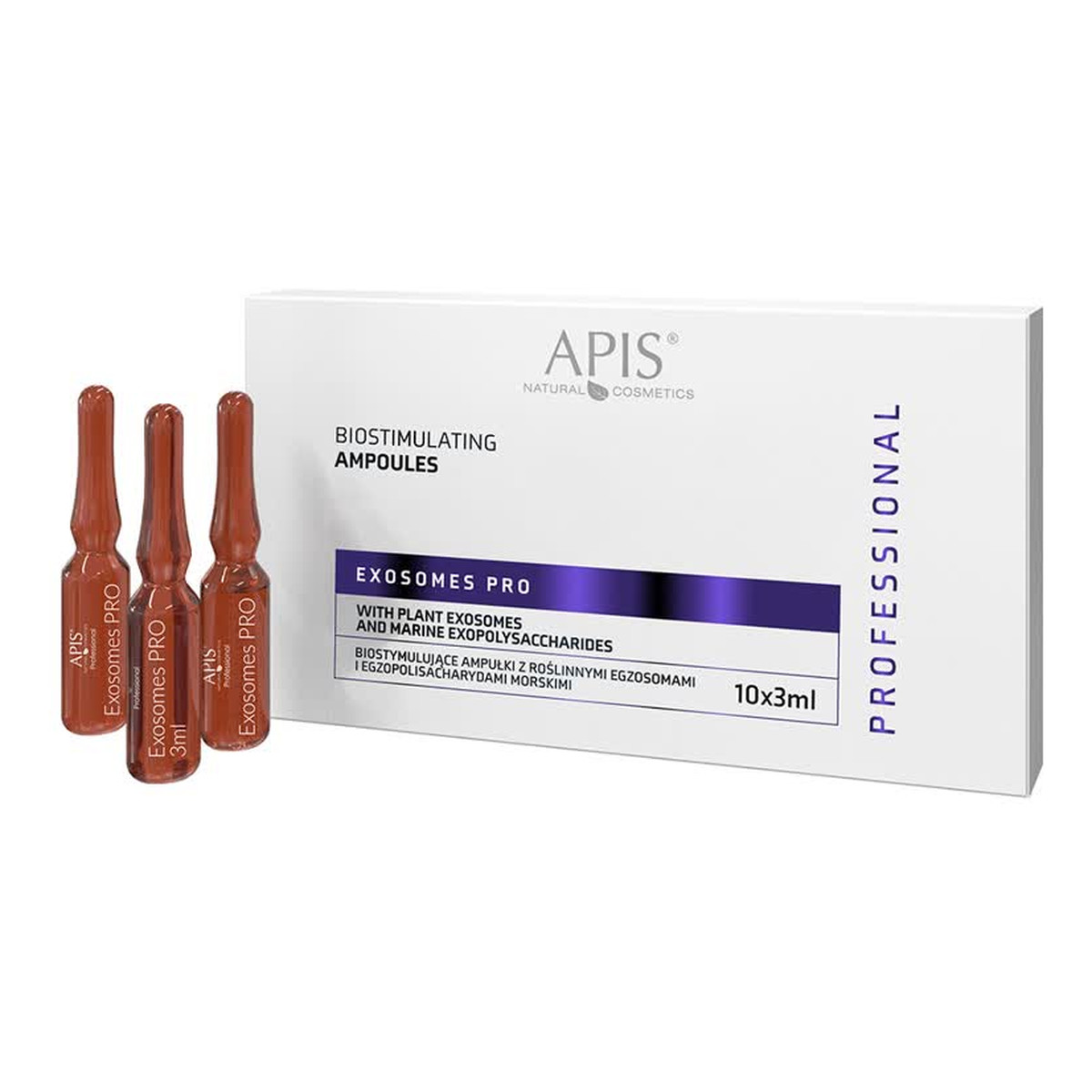 Apis Exosomes Pro Biostymulujące ampułki 10 x 3ml + Mleczko z roślinnymi egzosomami 500ml