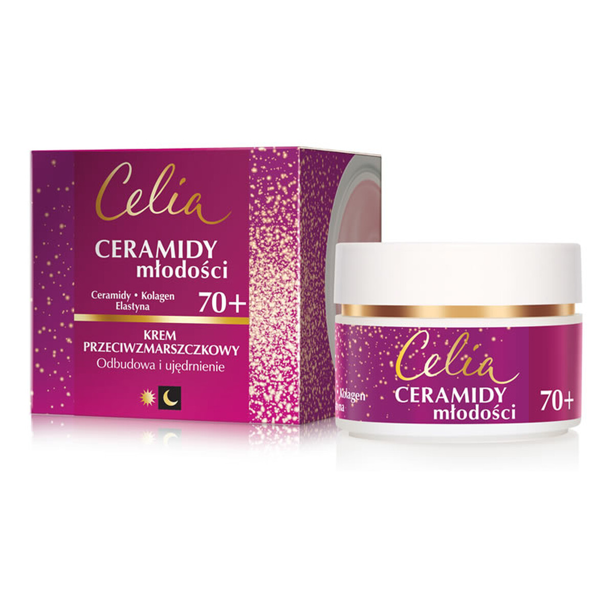 Celia Ceramidy Młodości 70+ krem przeciwzmarszczkowy Odbudowa i Ujędrnienie na dzień i na noc 50ml