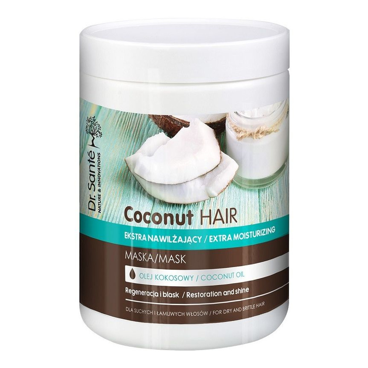 Dr. Sante Coconut Hair Maska nawilżająca do włosów suchych i łamliwych 1000ml