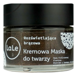 Maska do twarzy rozświetlająca brązowa