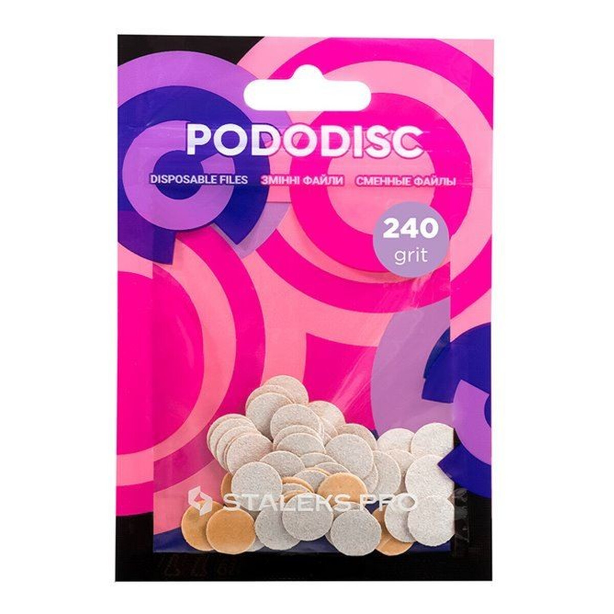 Staleks Staleks pro pododisc wymienne pilniki do dysku xs expert-pdf-10-240w (białe) 1op.-50 sztuk