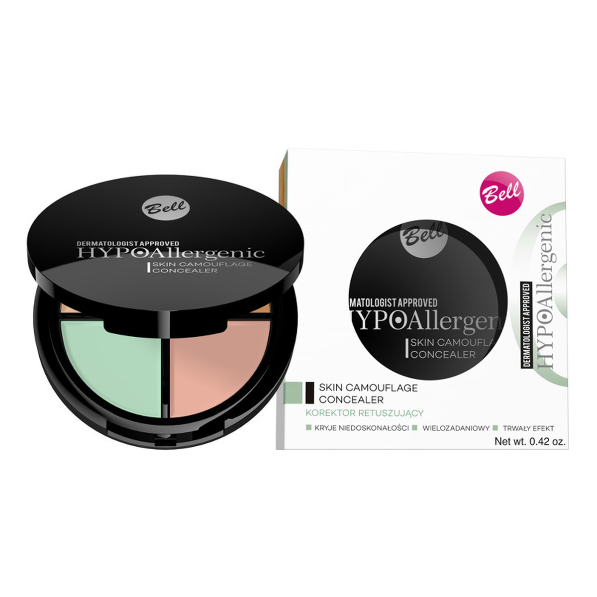 Bell Hypoallergenic Skin Camouflage Concealer Hypoalergiczny korektor retuszujący 12g