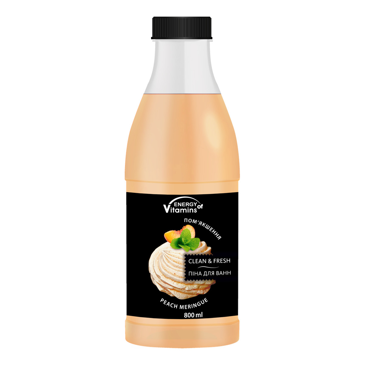 Energy of Vitamins Pianka do kąpieli Peach Meringue 800ml