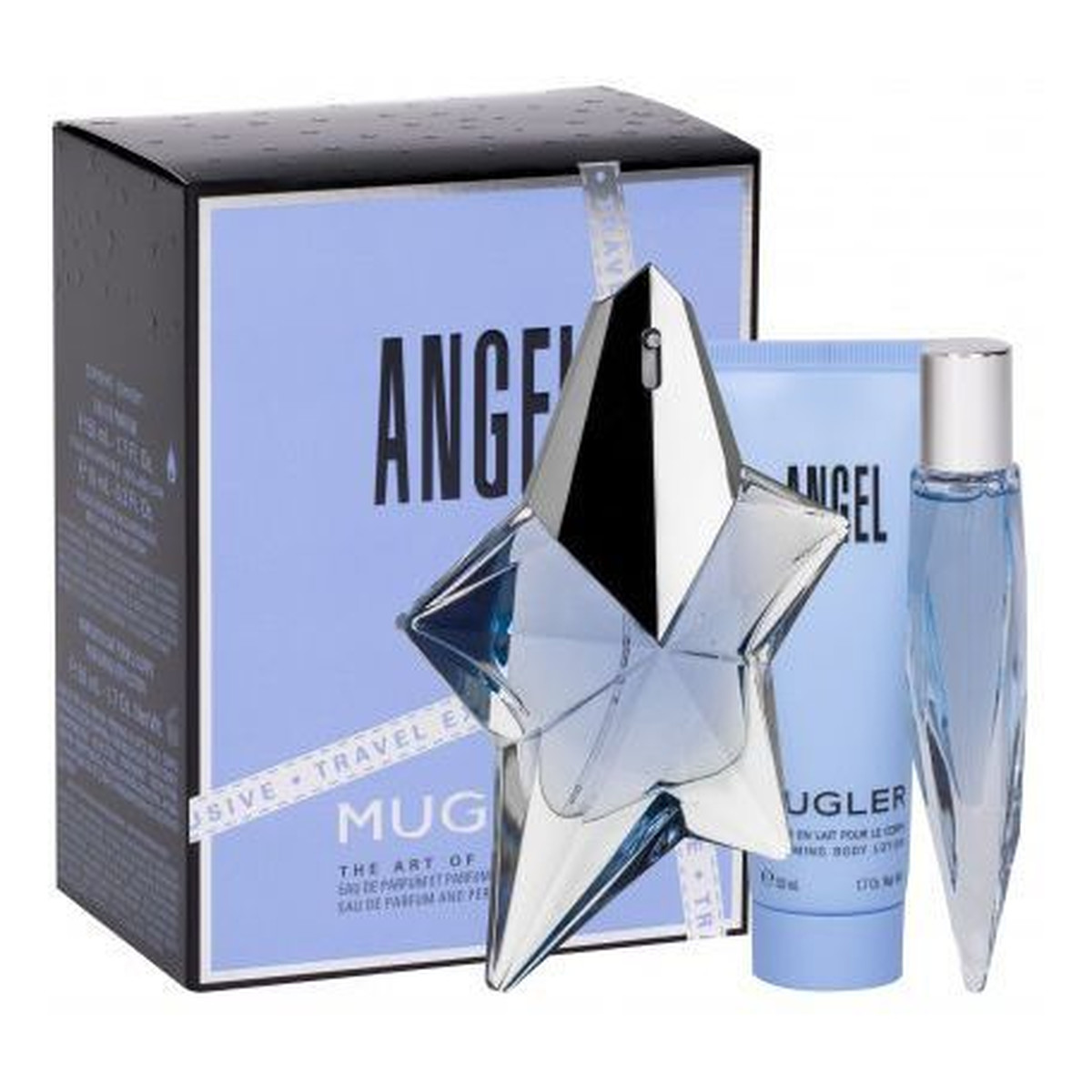 Thierry Mugler Angel Zestaw woda perfumowana spray 50ml + miniatura wody perfumowanej 10ml + mleczko do ciała 50ml
