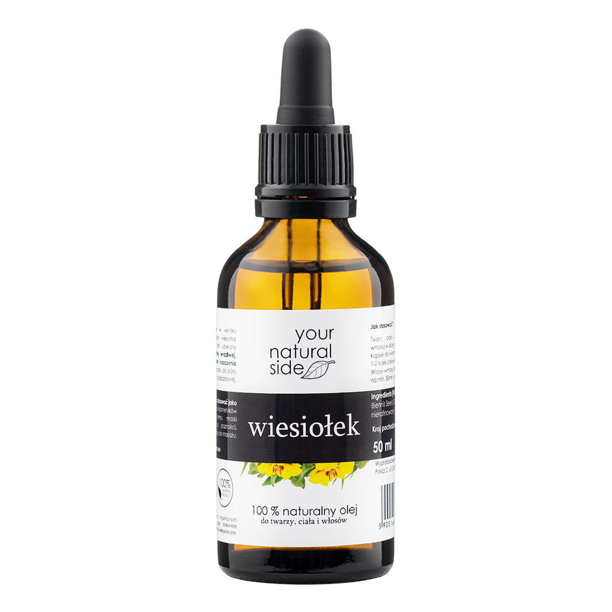 Your Natural Side Olej nierafinowany 100 % Wiesiołek pipeta 50ml