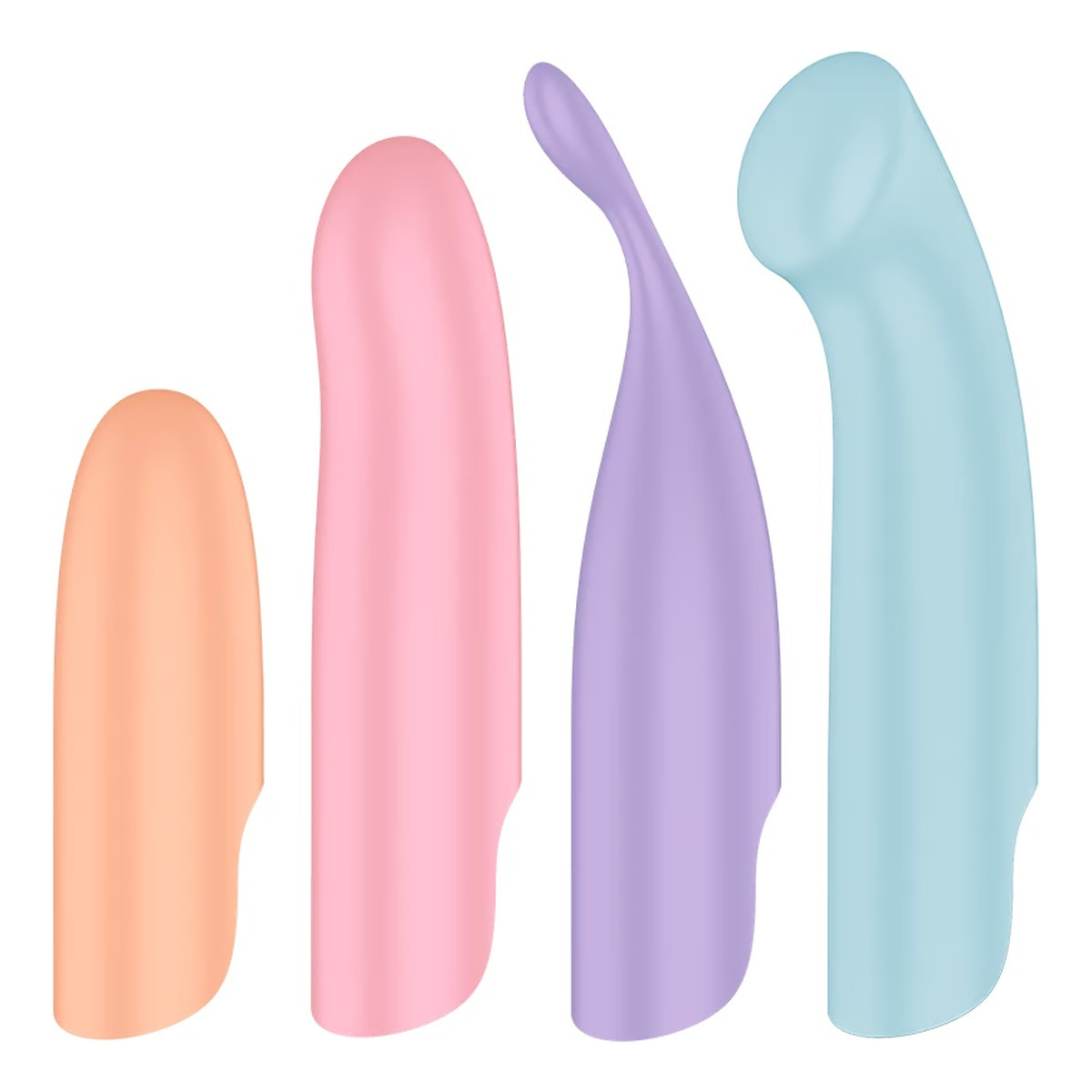 Satisfyer Playful four wibrator z wymiennymi nakładkami
