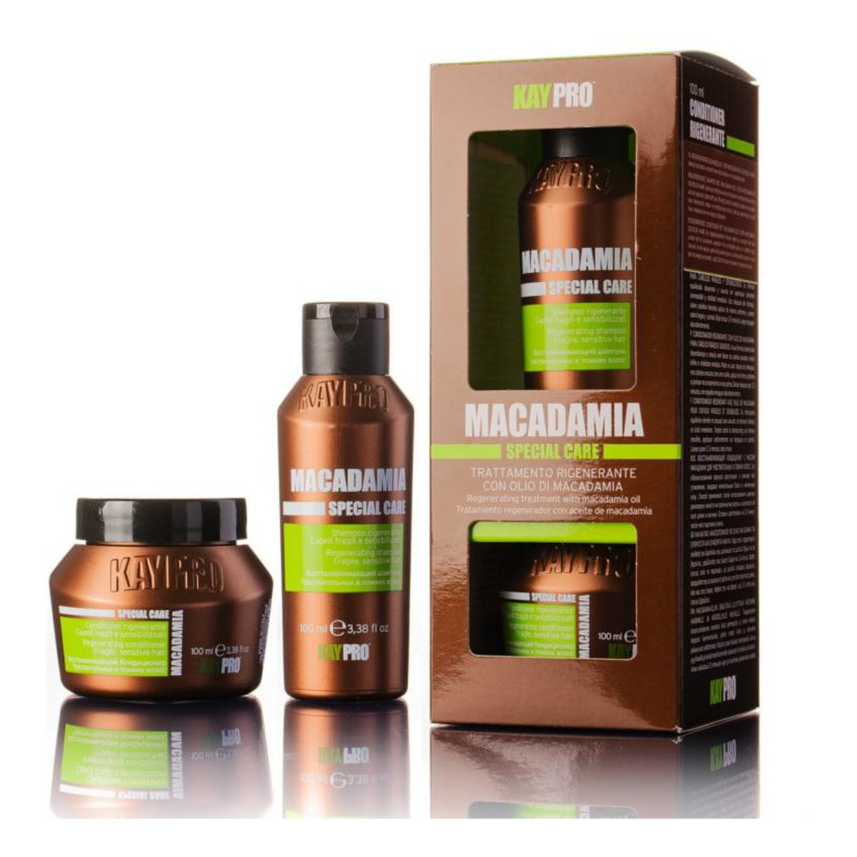 KayPro Macadamia Zestaw regenerujący szampon + maska 2 x 100ml
