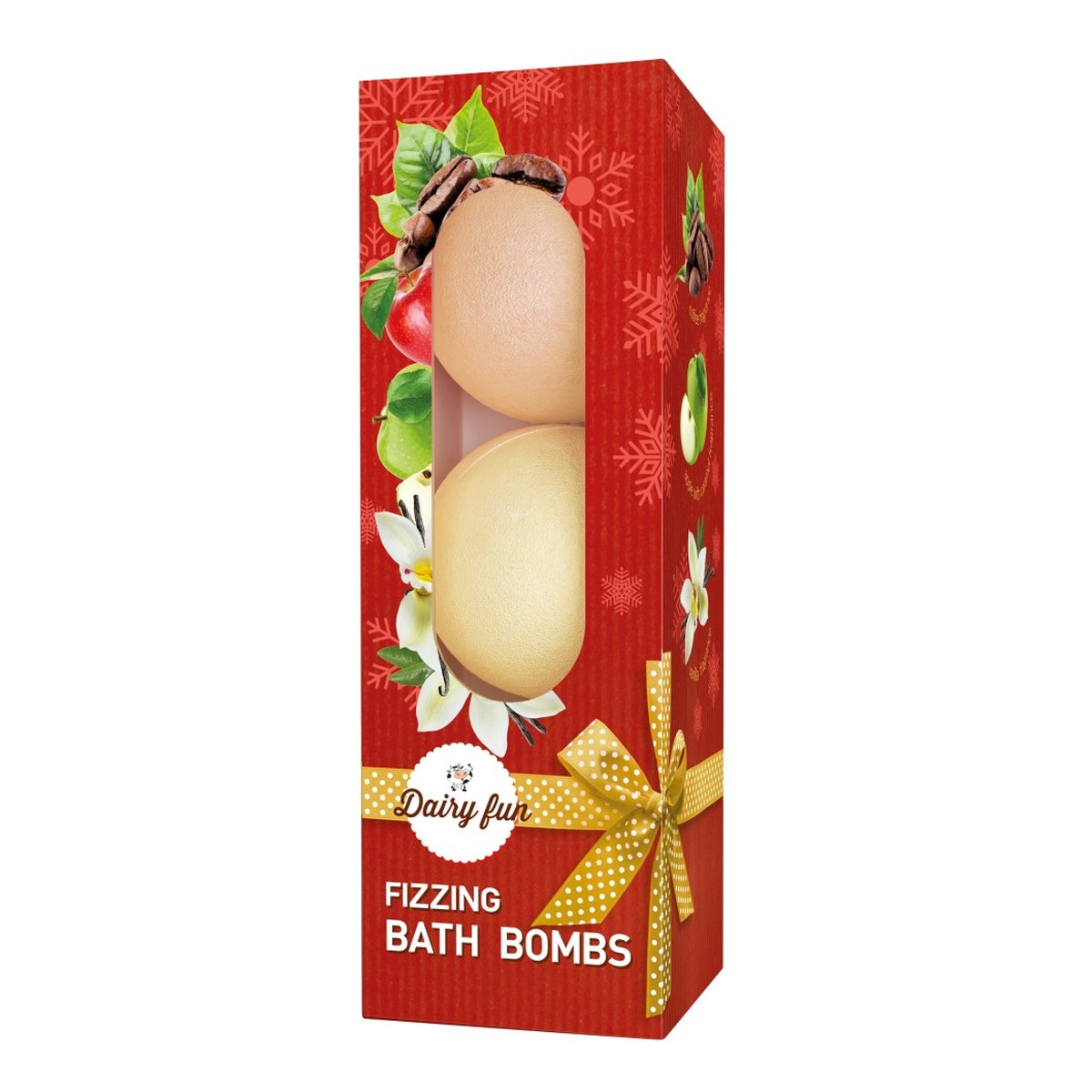 Dairy Fun Musujące Kule do kąpieli - coffee,apple with caramel i vanilla 3x100g 300g