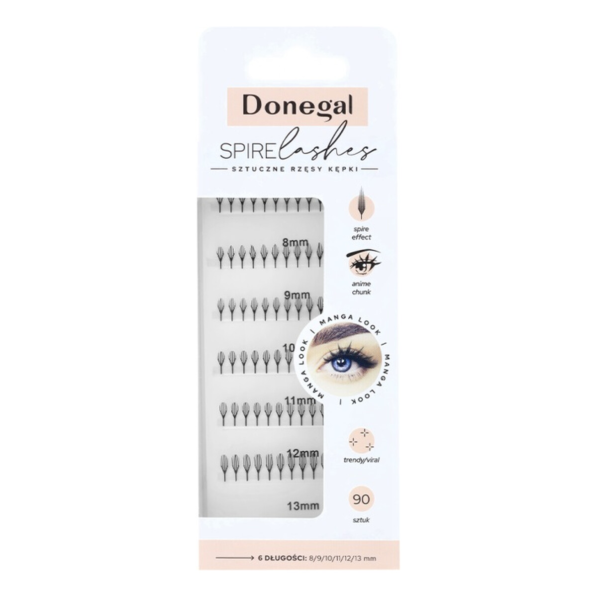 Donegal Spire Lashes kępki rzęs 90szt.