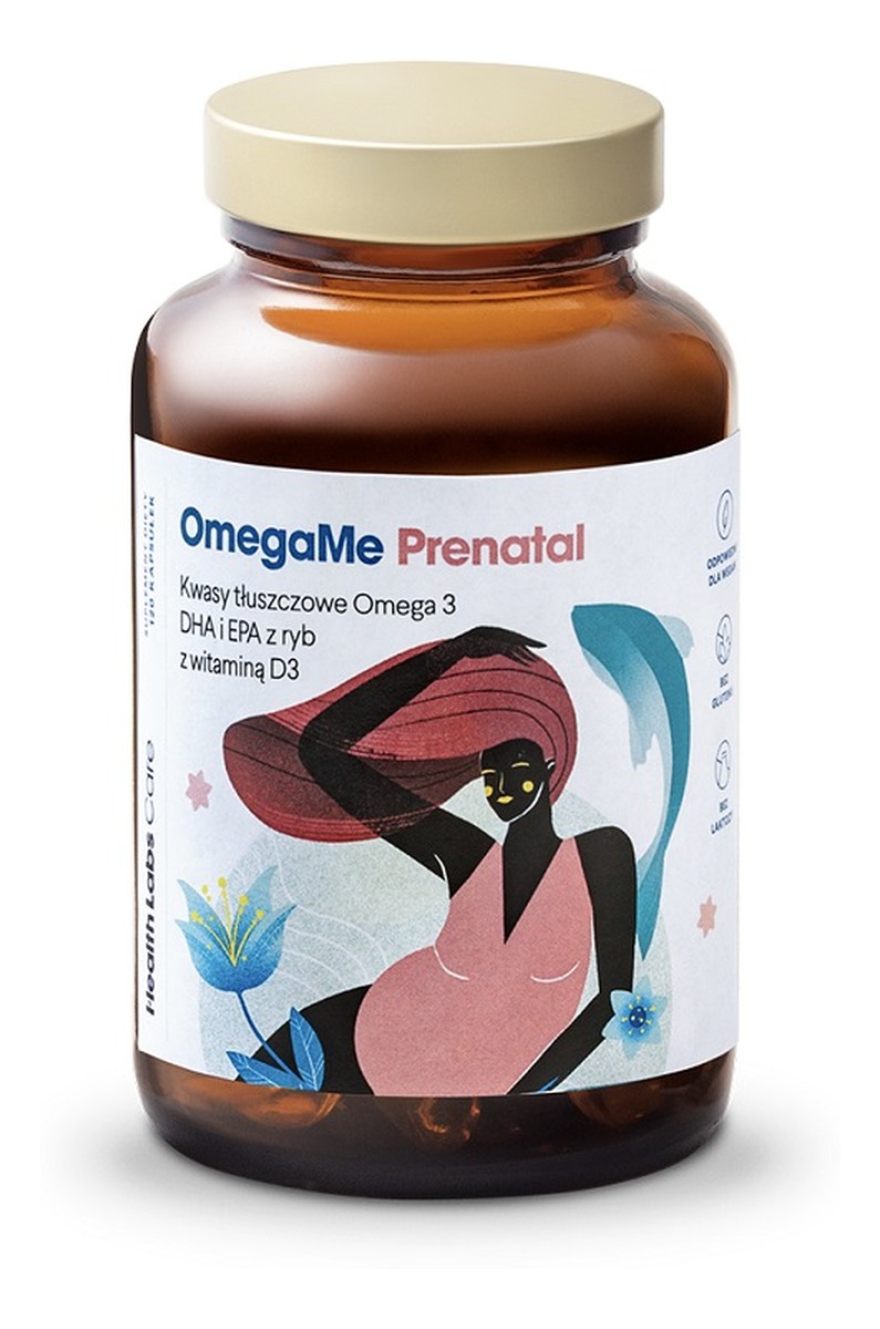 Omegame prenatal kwasy tłuszczowe omega 3 dha i epa z ryb z witaminą d3 suplement diety 60 kapsułek