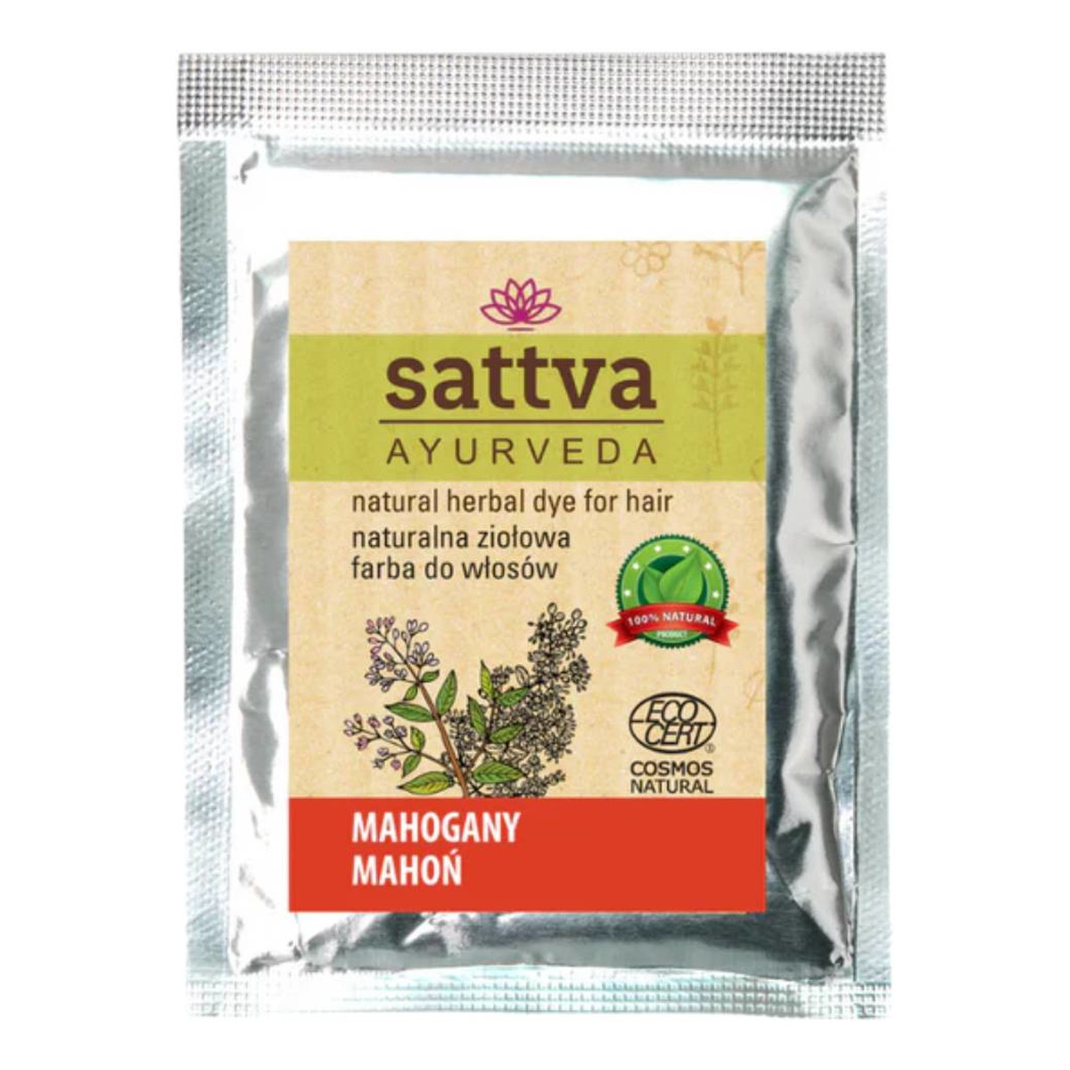 Sattva Natural Herbal Dye for Hair naturalna ziołowa farba do włosów 10g