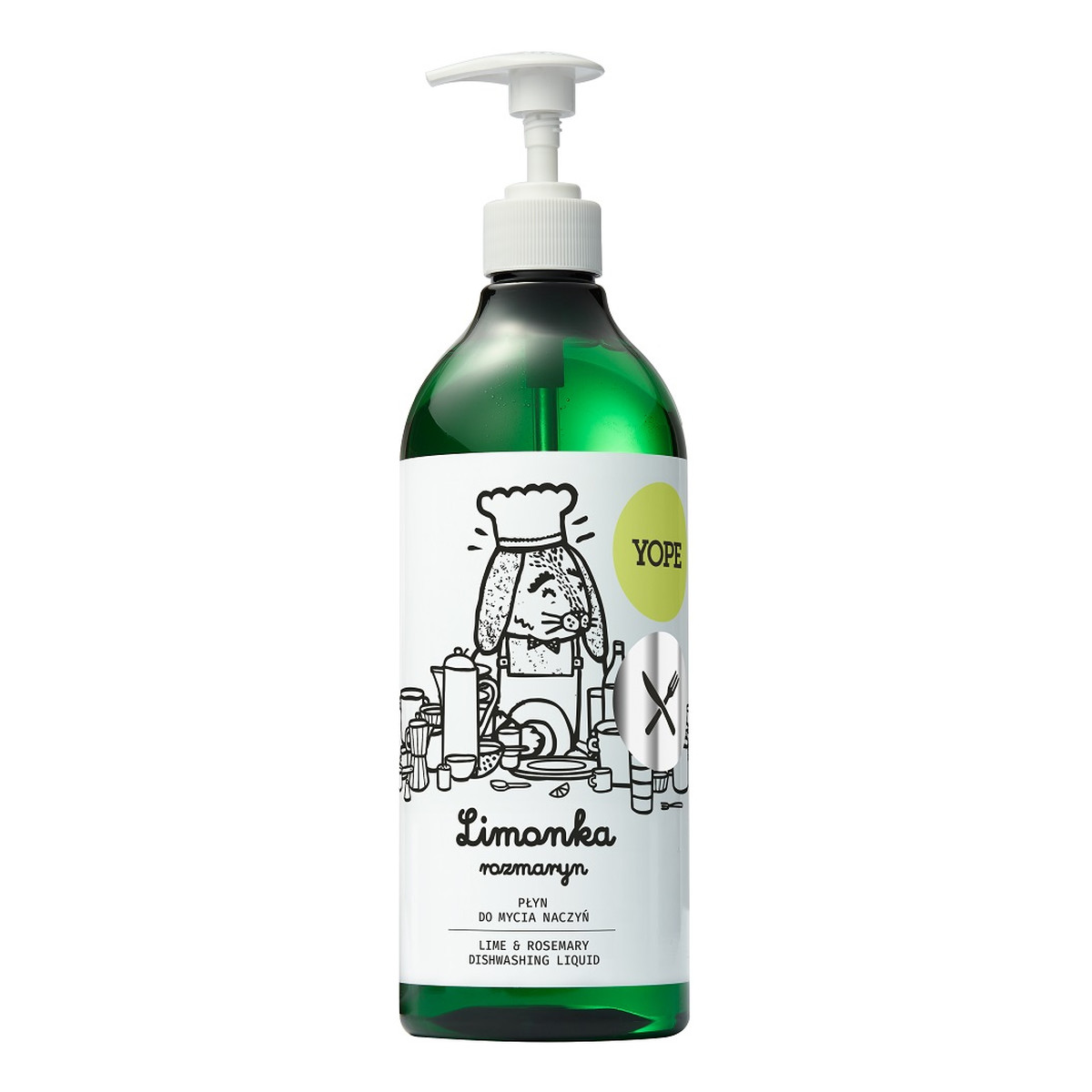 Yope Płyn do mycia naczyń Limonka Rozmaryn 750ml