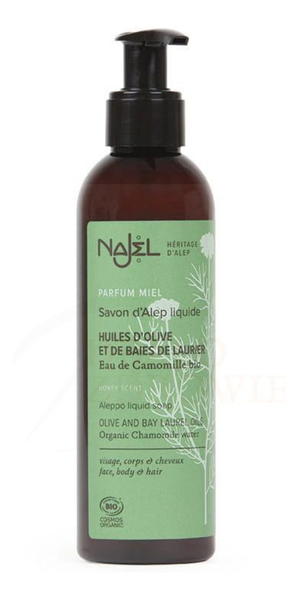 Mydło w płynie Aleppo o zapachu miodowym z wodą rumiankową