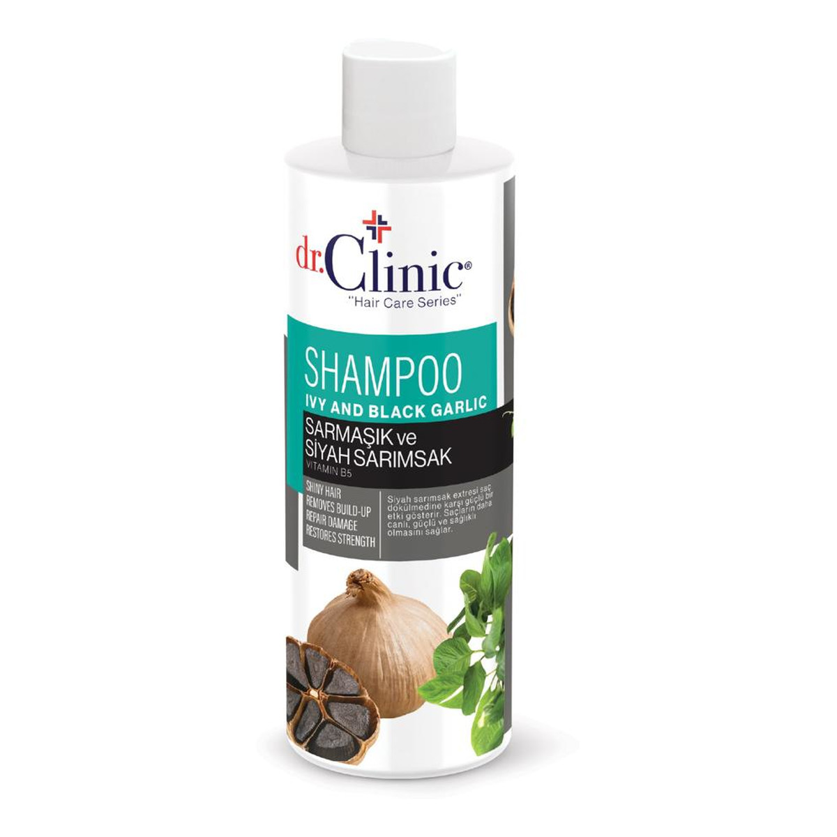 Dr CLINIC szampon z ekstraktem z bluszczu i czarnego czosnkiu 400ml
