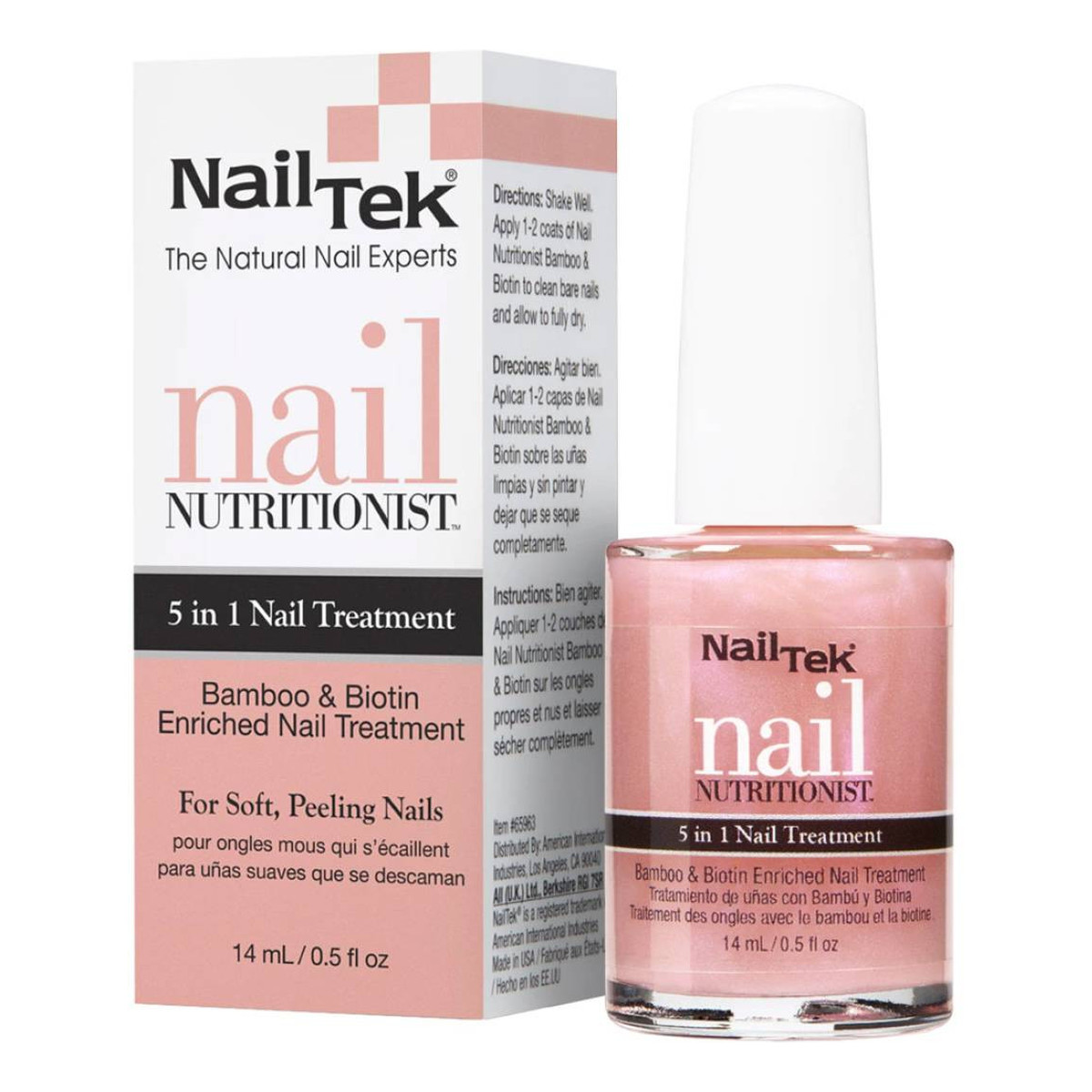 Nail Tek Odżywka do paznokci wzmacniająca 5w1 Bamboo & Biotin 14ml