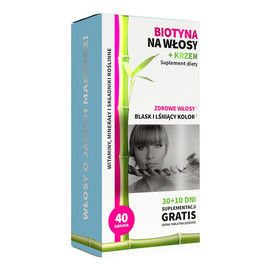 Biotyna na włosy + krzem suplement diety 40 tabletek