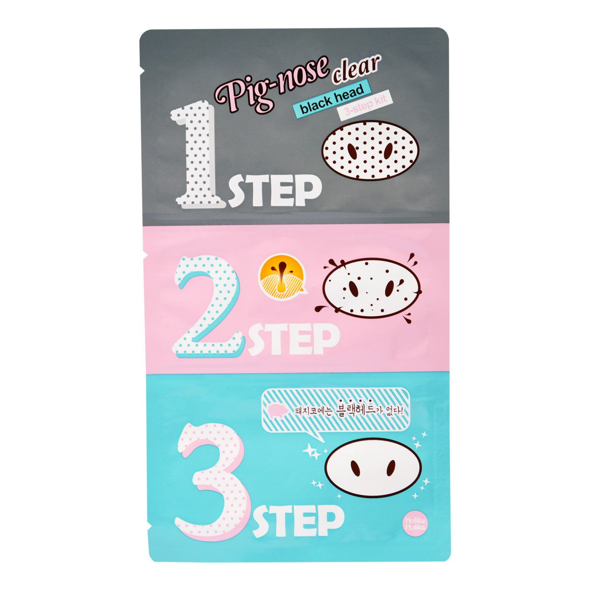 Holika Holika CLEAR BLACK PIGNOSE 3 plastry oczyszczające na nos