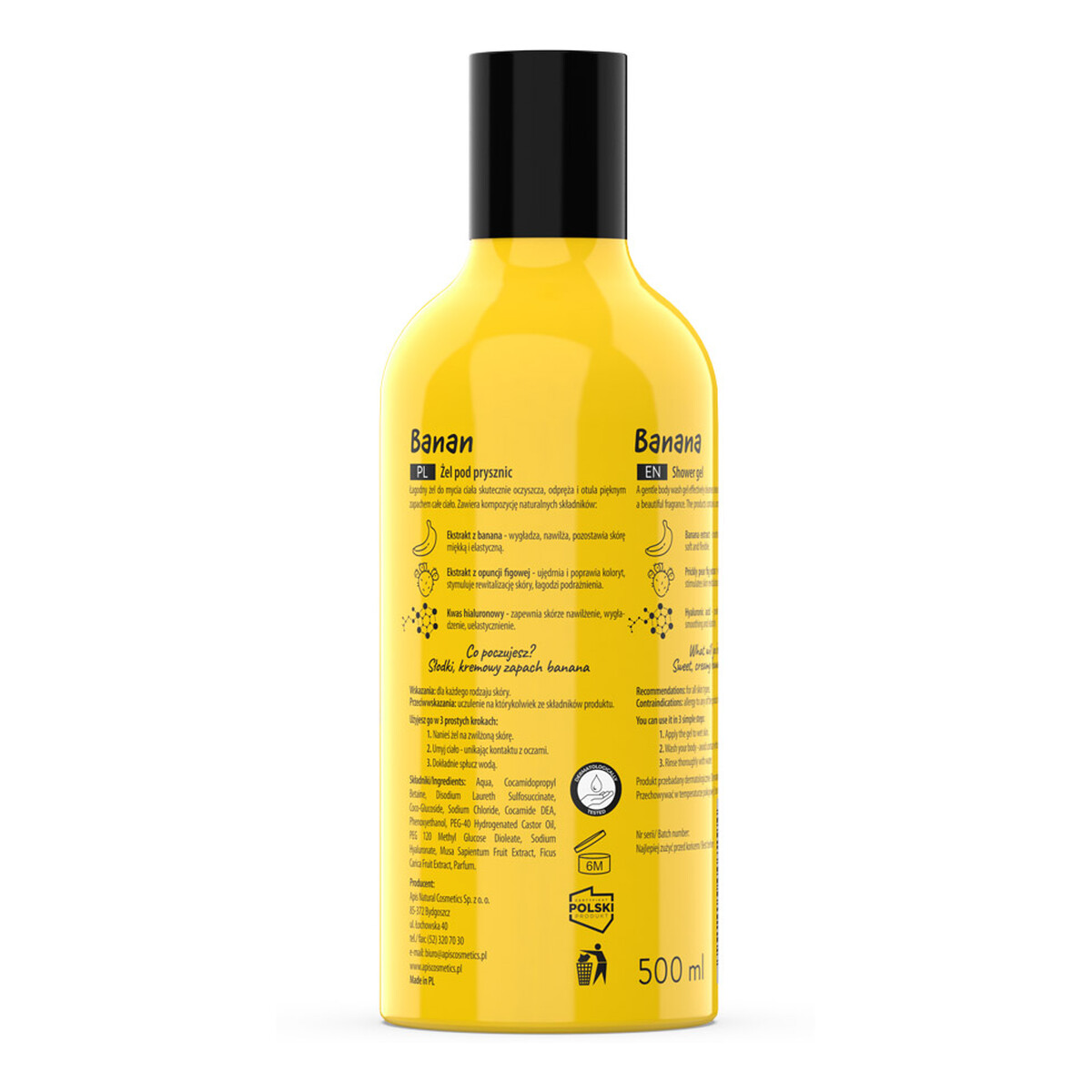 Apis Fruit Shot Żel pod prysznic banan 500ml