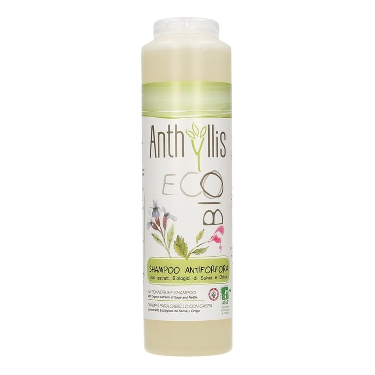 Anthyllis Eco bardzo delikatny szampon przeciwłupieżowy z wyciągiem z szałwii i pokrzywy 250ml
