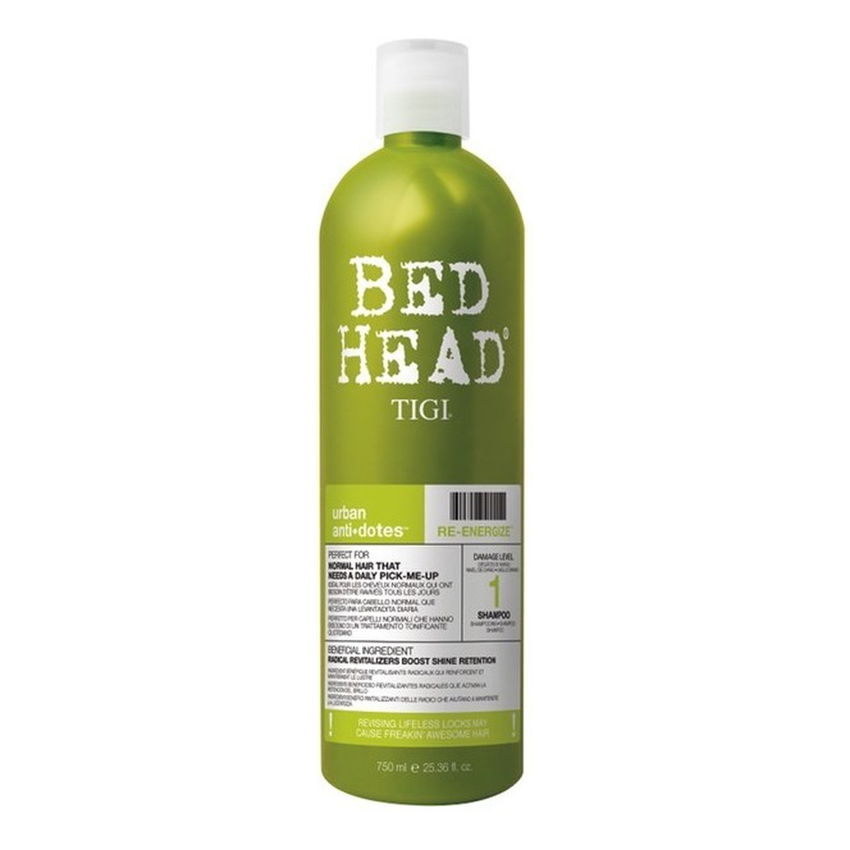 Tigi Bed Head Urban Antidotes Re - Energize Shampoo Energizujący szampon do włosów normalnych 750ml