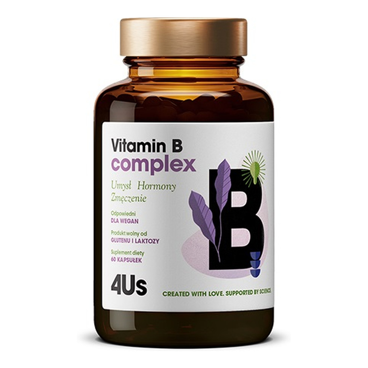 HealthLabs 4us vitamin b complex kompleks witamin z grupy b suplement diety 60 kapsułek