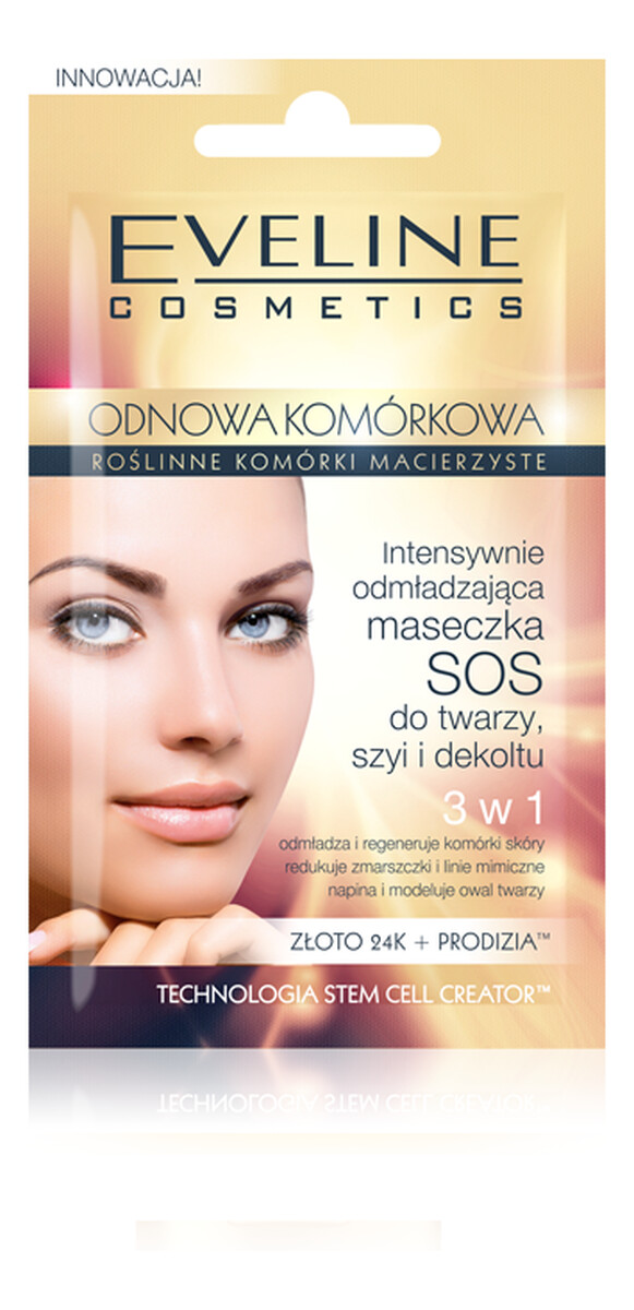 Intensywnie Odmładzająca Maseczka SOS Do Twarzy, Szyi i Dekoltu 3 w 1