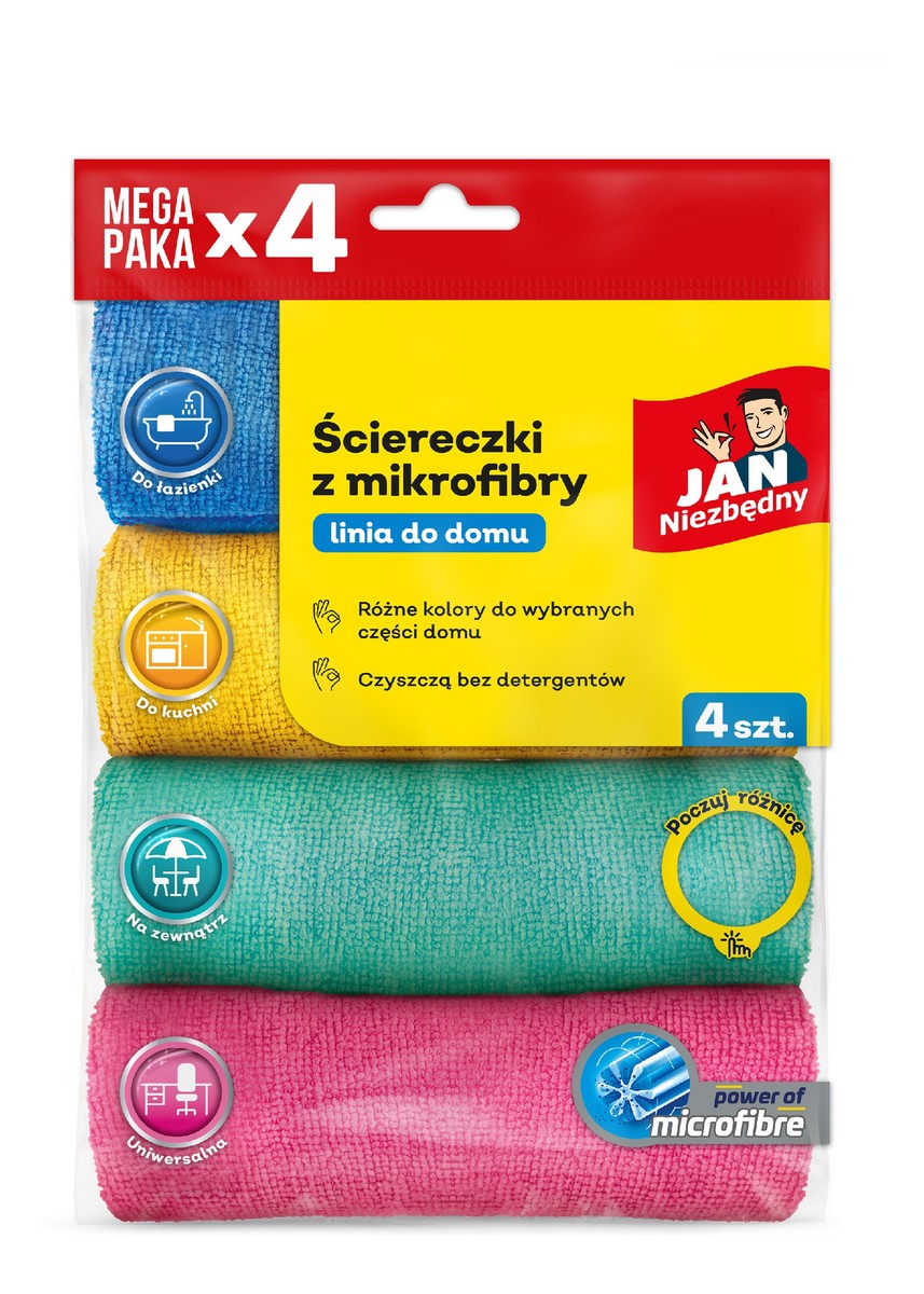 Ściereczki z mikrofibry 4 sztuki