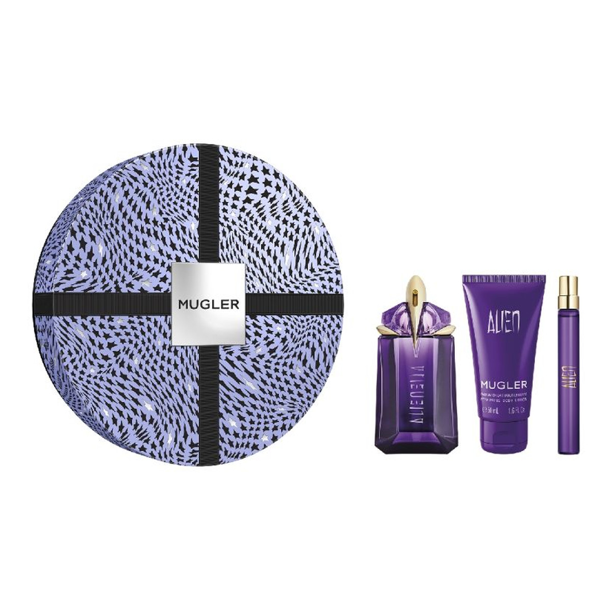 Thierry Mugler Alien Zestaw woda perfumowana spray 60ml + balsam do ciała 50ml + miniatura wody perfumowanej 10ml