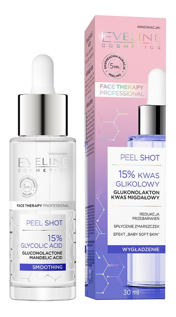 Kuracja 15% kwas glikolowy na twarz, szyję i dekolt