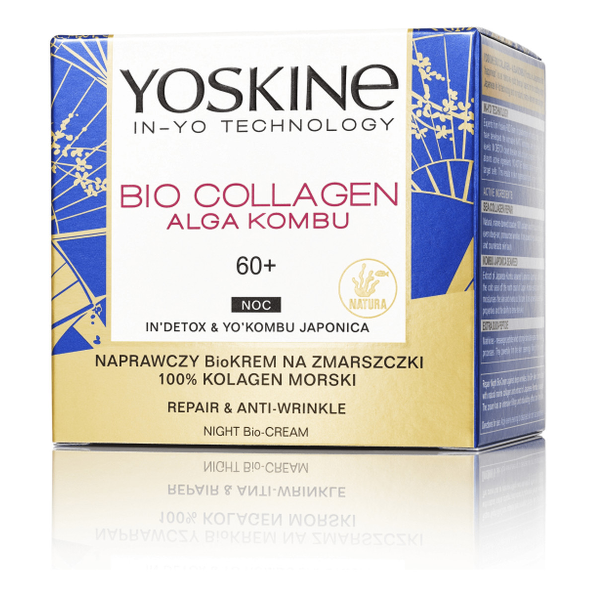 Yoskine Bio Collagen 60+ Bio-Krem naprawczy przeciw głębokim zmarszczkom na noc 50ml