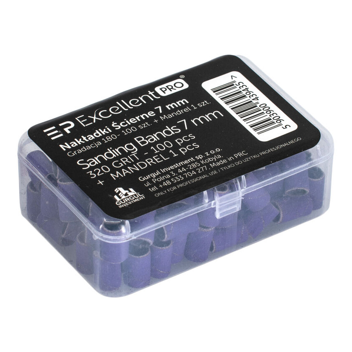 Excellent PRO Sanding bands jednorazowe opaski ścierne o gradacji 320 z nośnikiem o średnicy 7mm 100szt