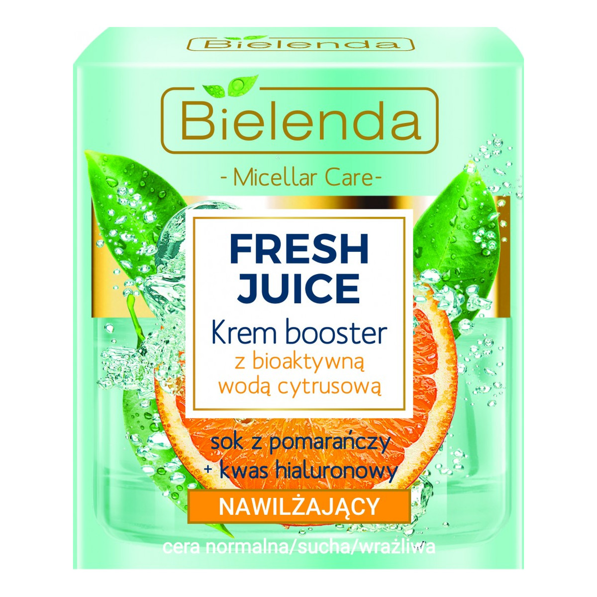 Bielenda FRESH JUICE Nawilżający krem booster z bioaktywną wodą cytrusową POMARAŃCZA 50ml