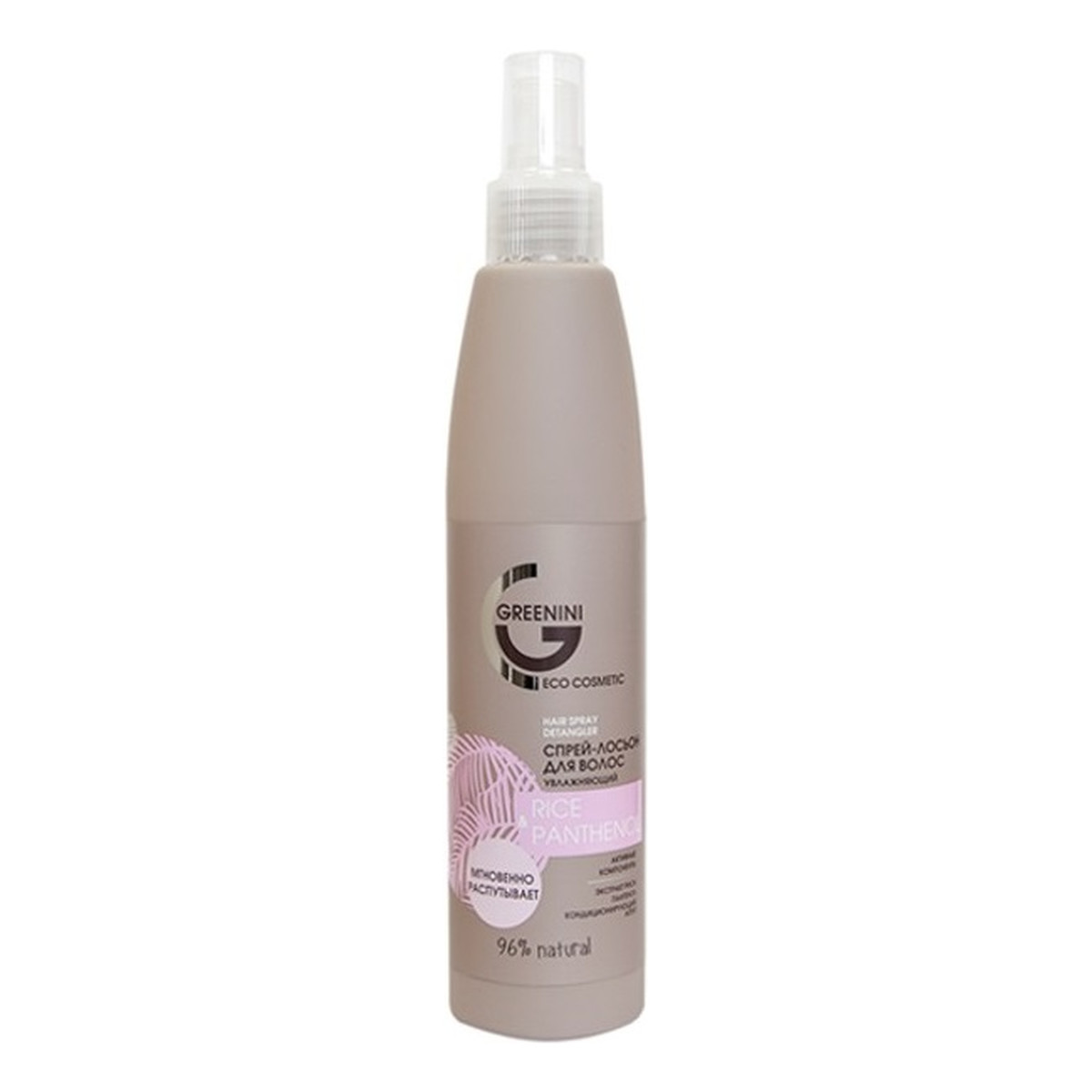 Greenini Rice & Panthenol Hair Spray intensywnie nawilżające mleczko do włosów w sprayu 250ml