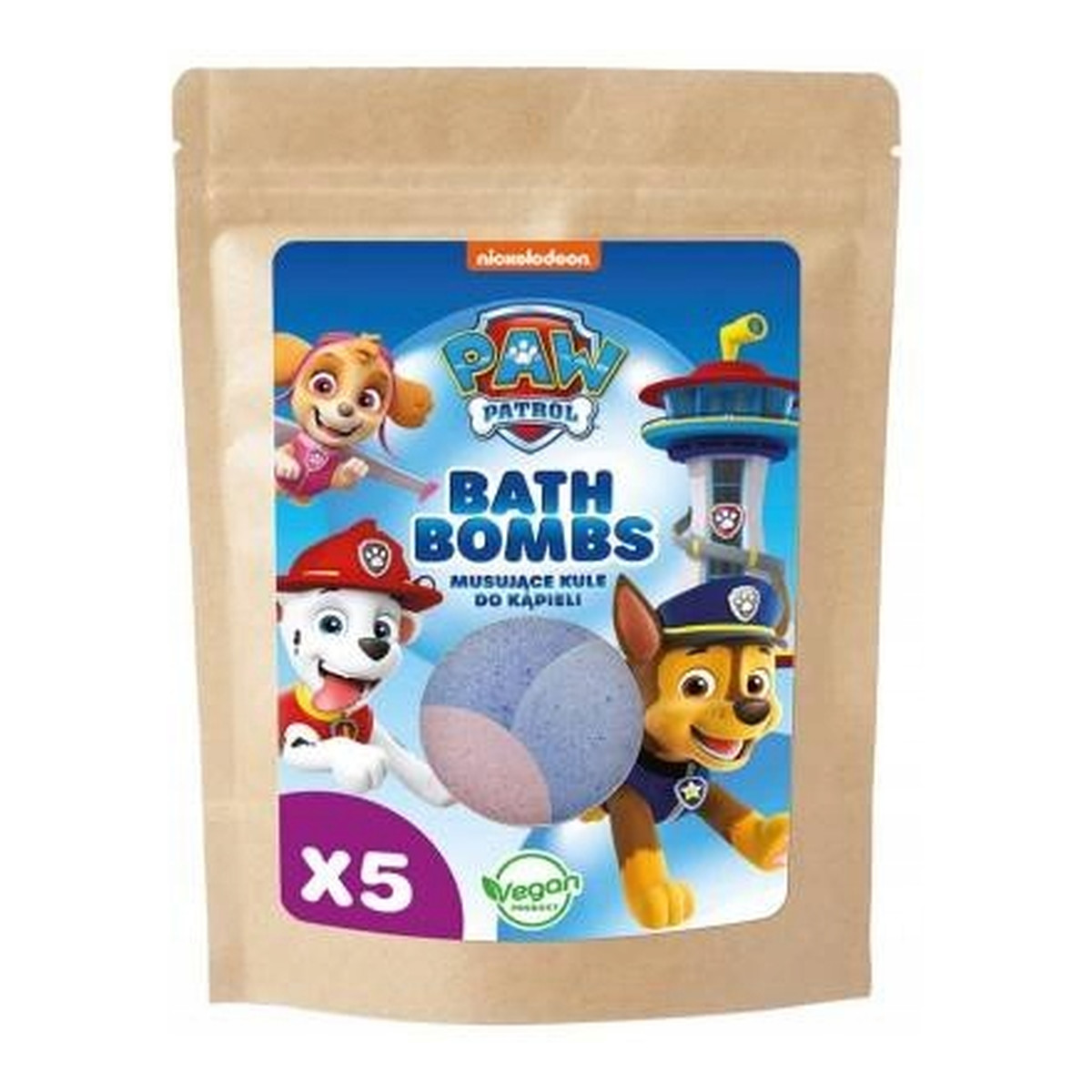 Paw Patrol Psi Patrol kule musujące do kąpieli 5x50g 250g