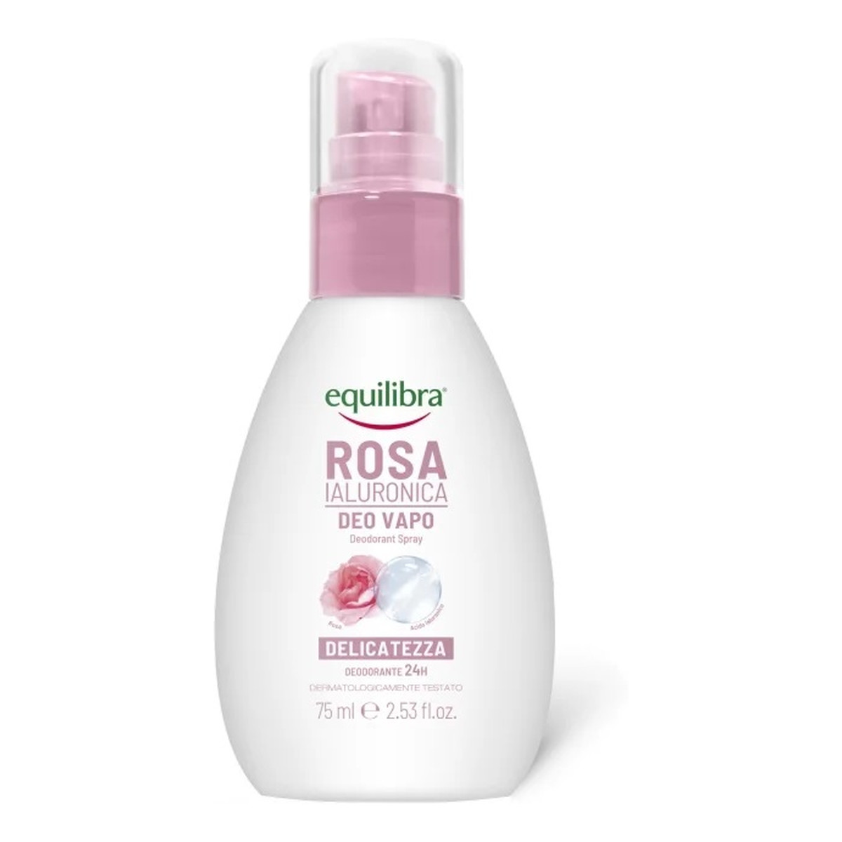 Equilibra Rosa różany Dezodorant w sprayu z kwasem hialuronowym 75ml