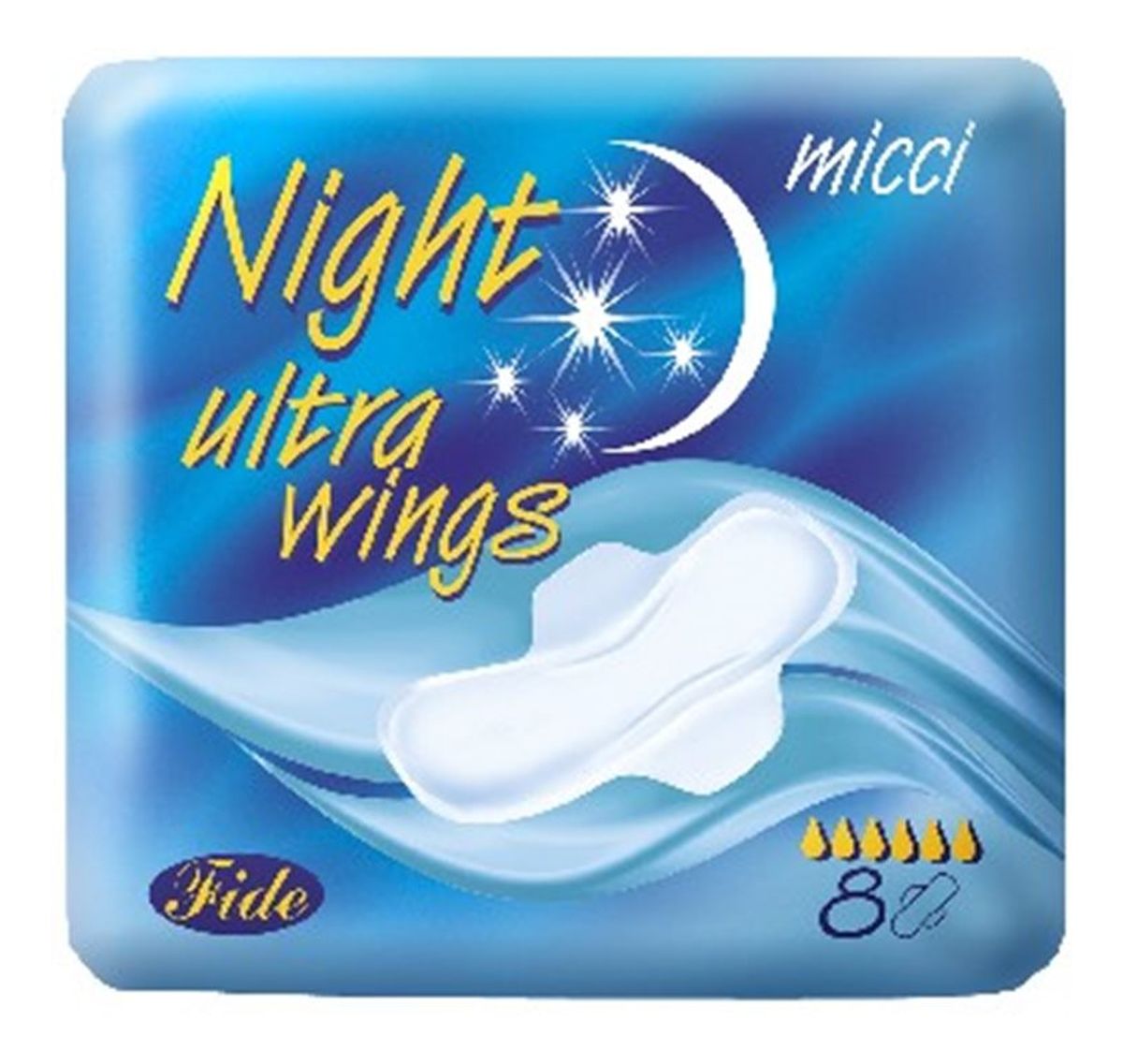 Ultra wings night ultracienkie podpaski na noc 8szt