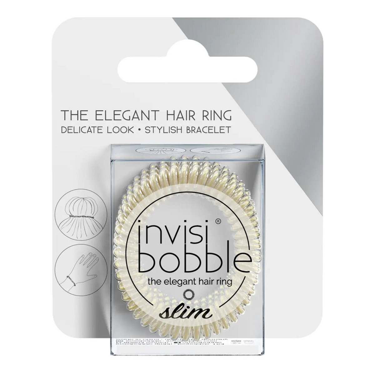 Invisibobble Slim gumki do włosów stay gold 3szt