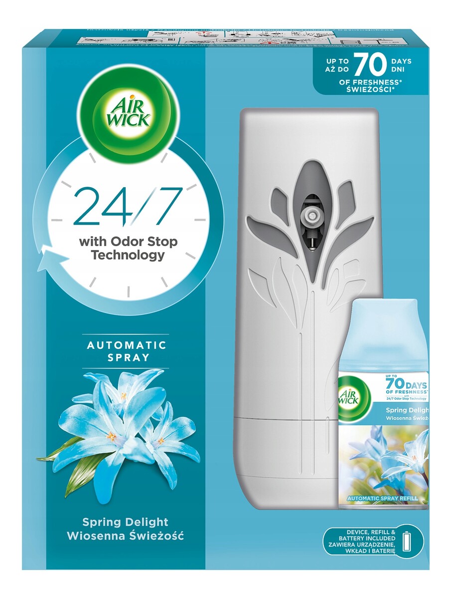 dyfuzor + bateria AA 2szt + wkład Wiosenna Świeżość
