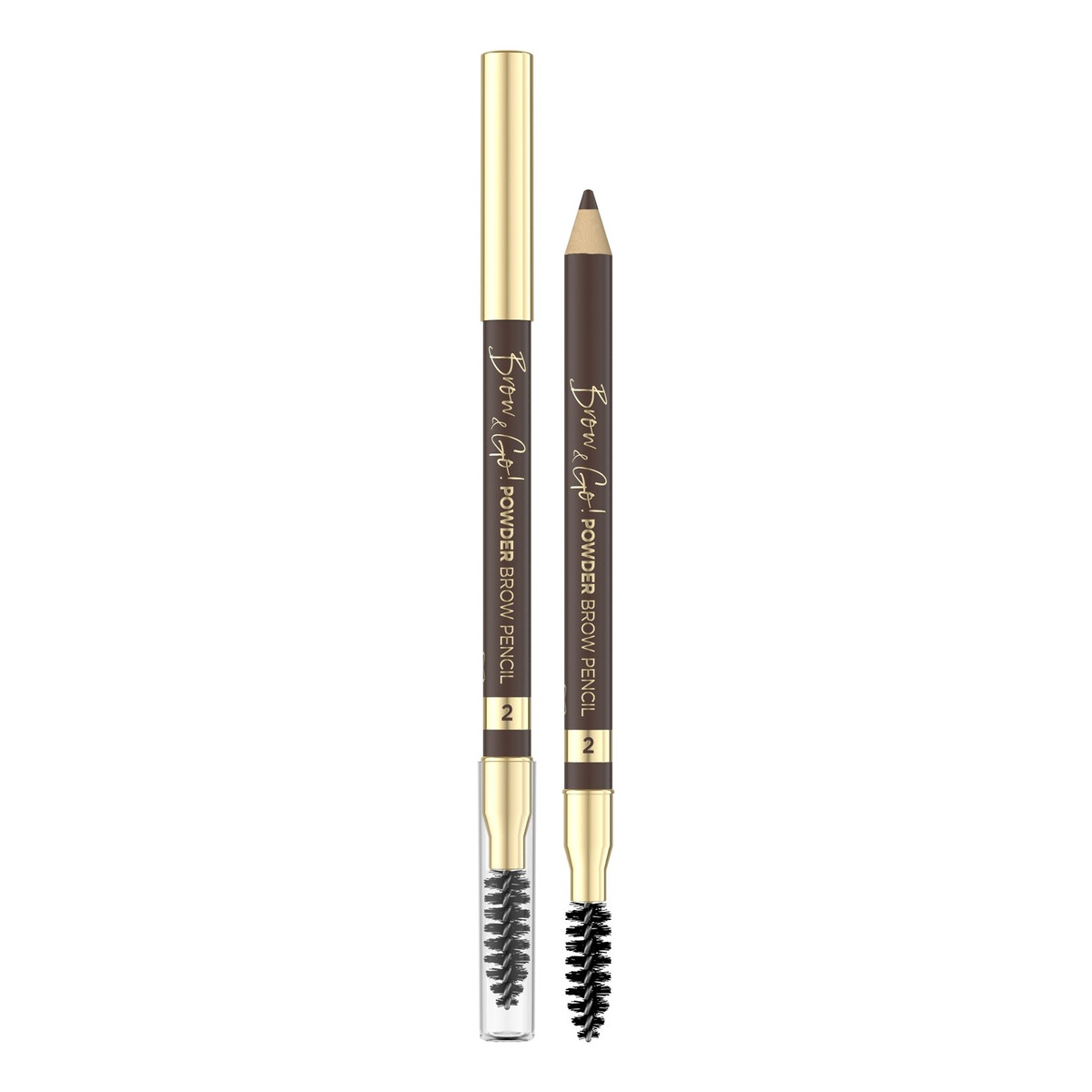 Eveline Brow & Go! Dwustronna Pudrowa Kredka Do Brwi + Szczoteczka
